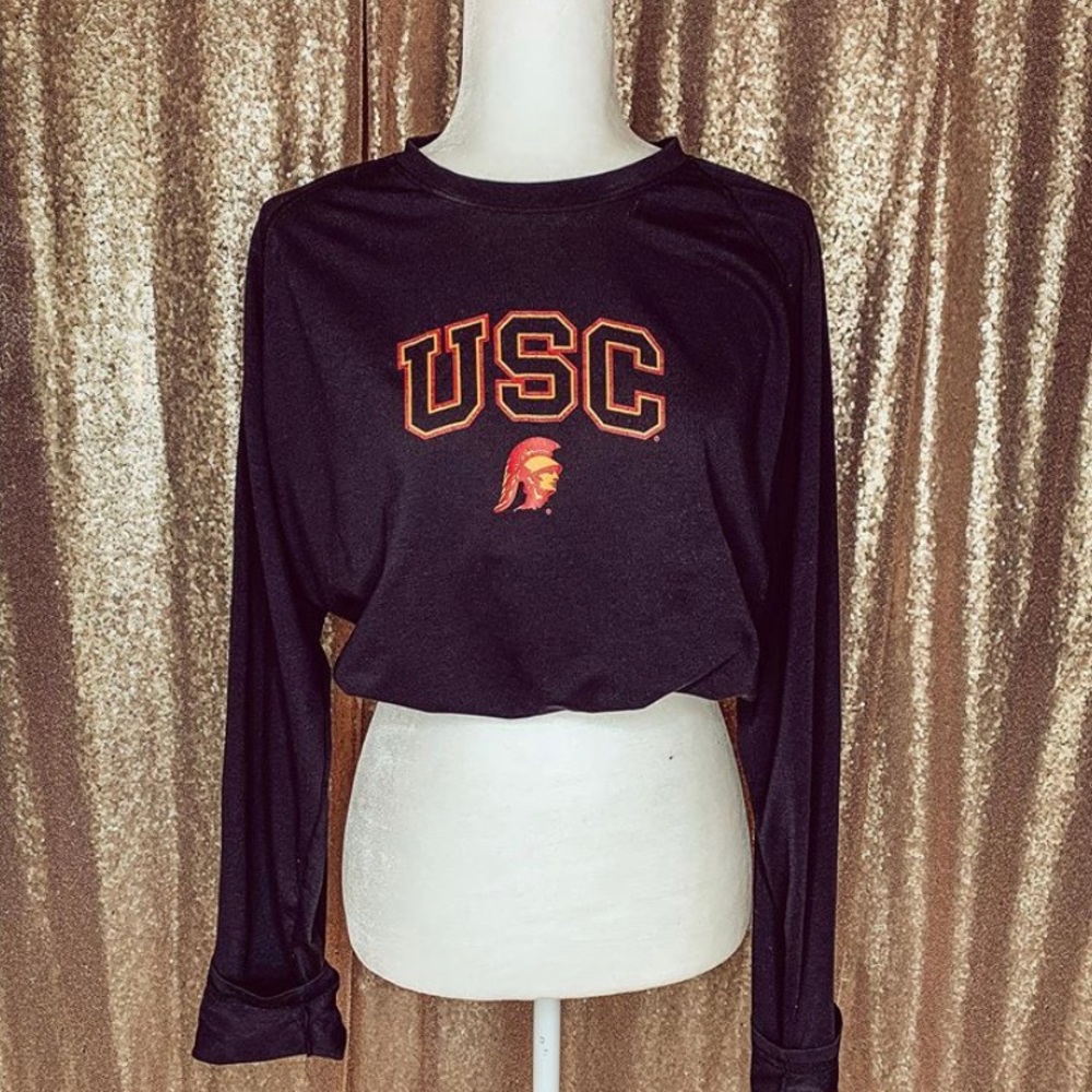 USC cinched crop top